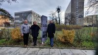 Einweihung der ersten Stele am ehemaligen Caspar-David-Friedrich-Haus